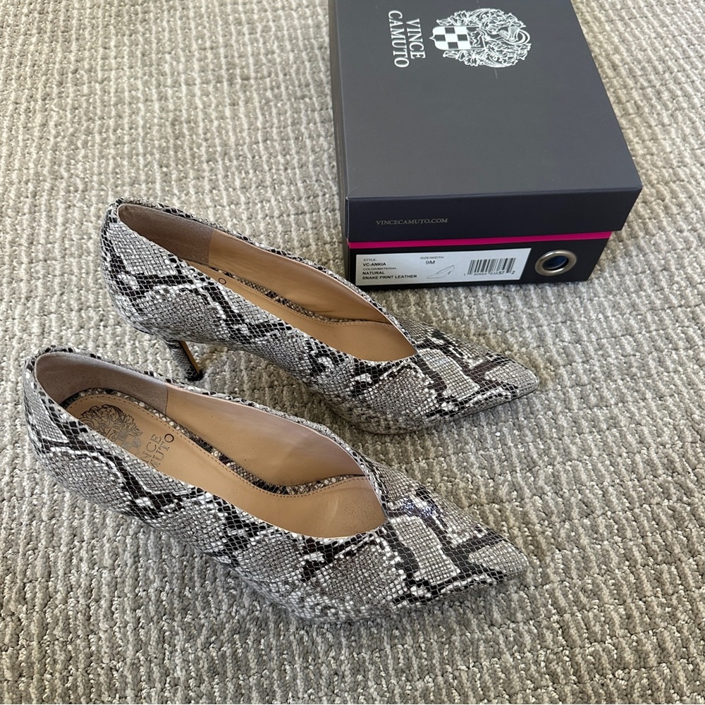 Vince Camuto Snake Print Pumps